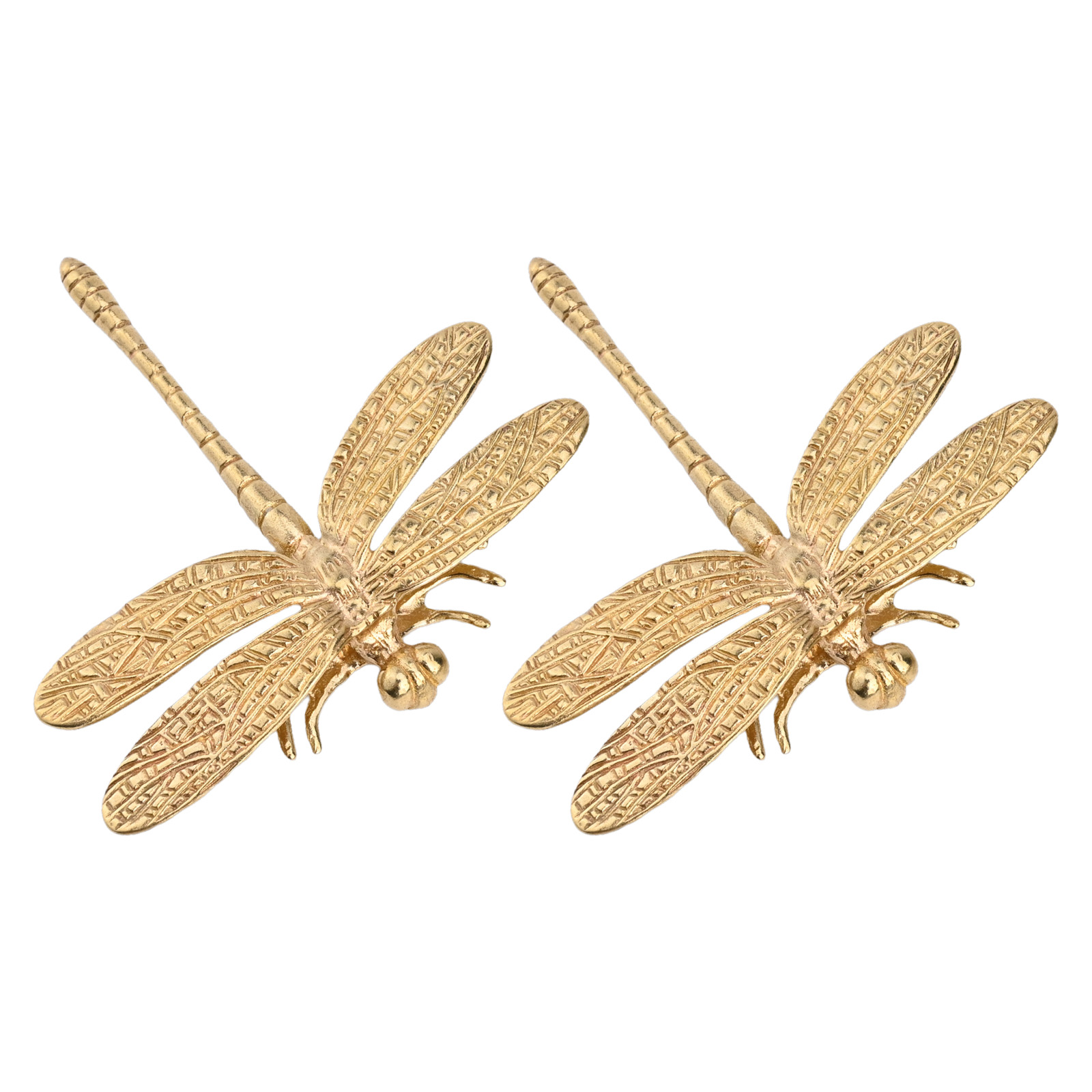 Furniture Hardware Gold - 2Pcs Retro Butterfly/Dragonfly Brass Handle Vintage