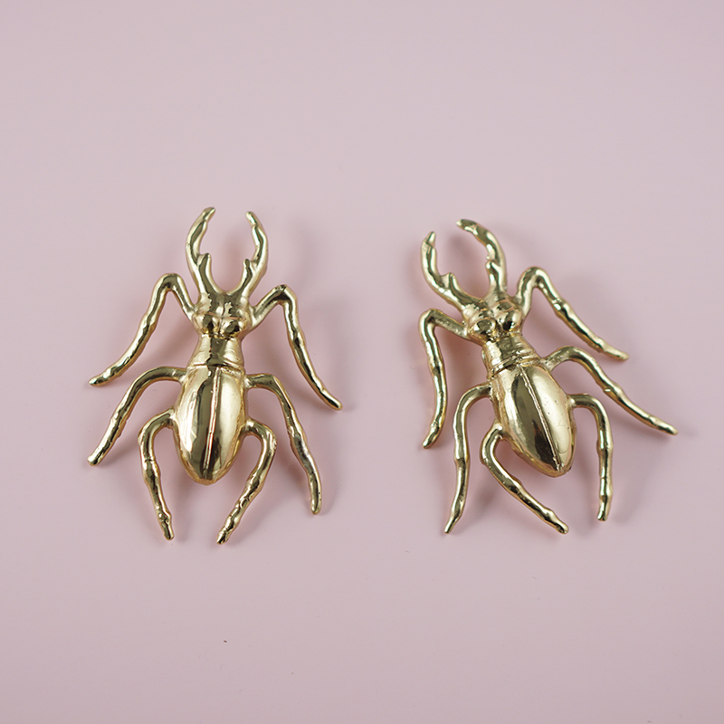 Unique Furniture Hardware - Brass Beetle Drawer Pulls Insect Cabinet