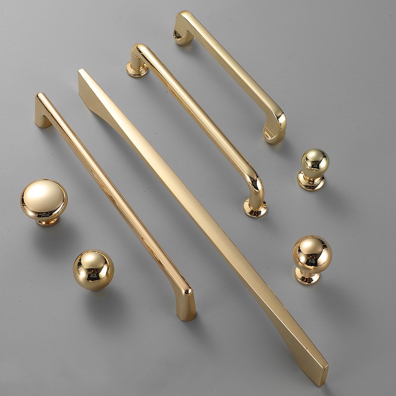 Furniture Hardware Gold - Zinc Alloy Bright Gold Kitchen Cabinet
