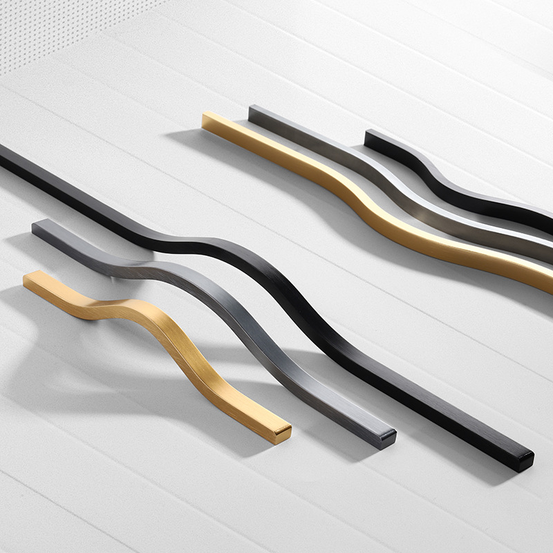 Furniture Hardware Gold - Electroplated Brushed Gold Cabinet Handles -