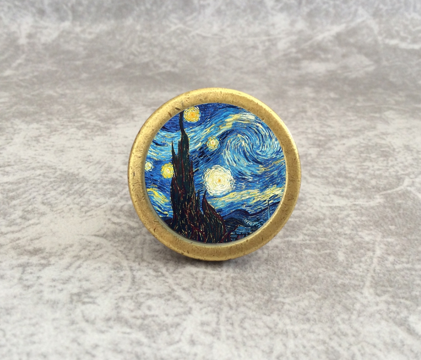 Starry Sky Dresser Knob Art Kn - Unique Furniture Hardware ulasan dan harga
