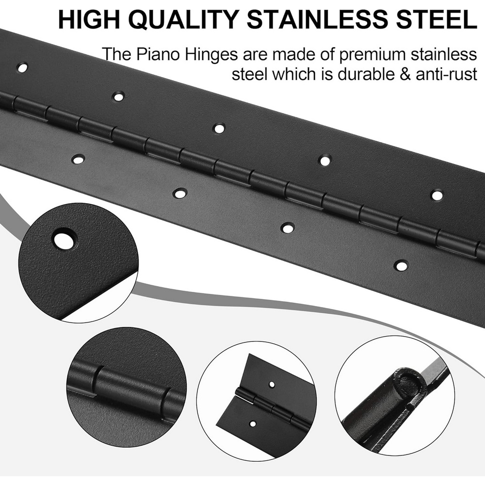 6in-20in Black Piano Hinges He - Furniture Hardware Replacement Parts ulasan dan harga