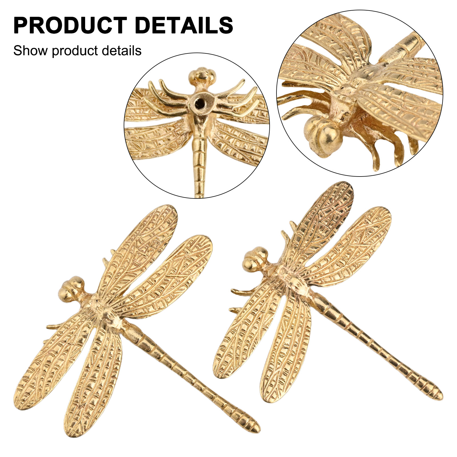 2Pcs Retro Butterfly/Dragonfly - Furniture Hardware Gold ulasan dan harga