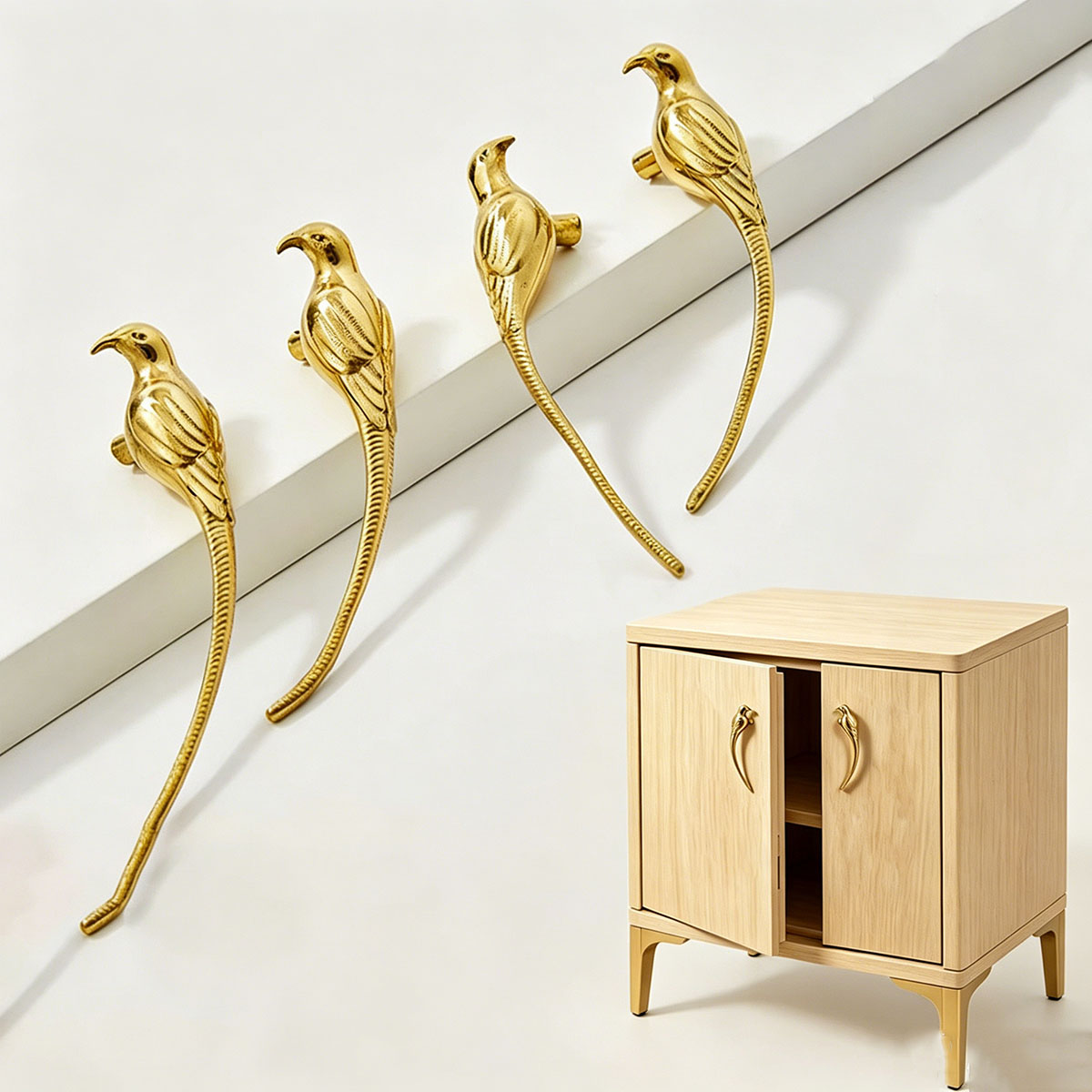 Golden Bird Drawer Pulls - Uni - Unique Furniture Hardware ulasan dan harga