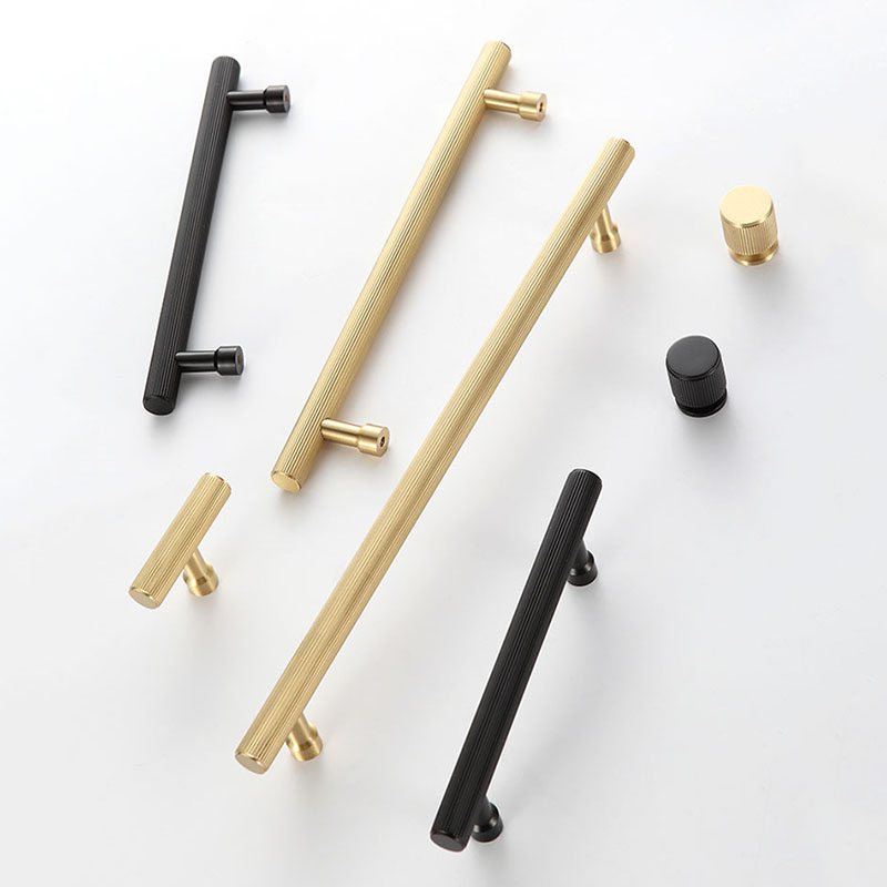 Gold Black Brass Handle with S - Furniture Hardware Gold ulasan dan harga