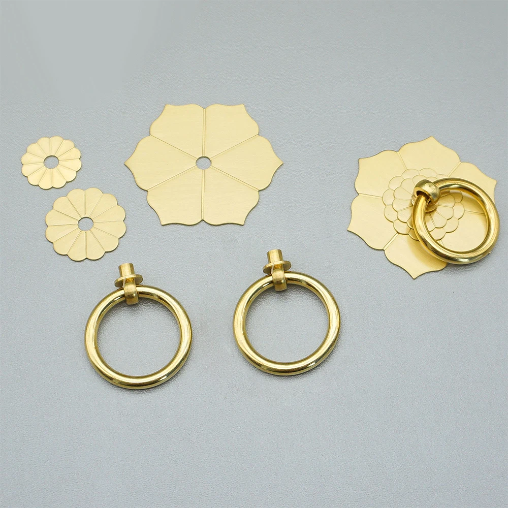 Floral Brass Cabinet Door Knob - Unique Furniture Hardware ulasan dan harga