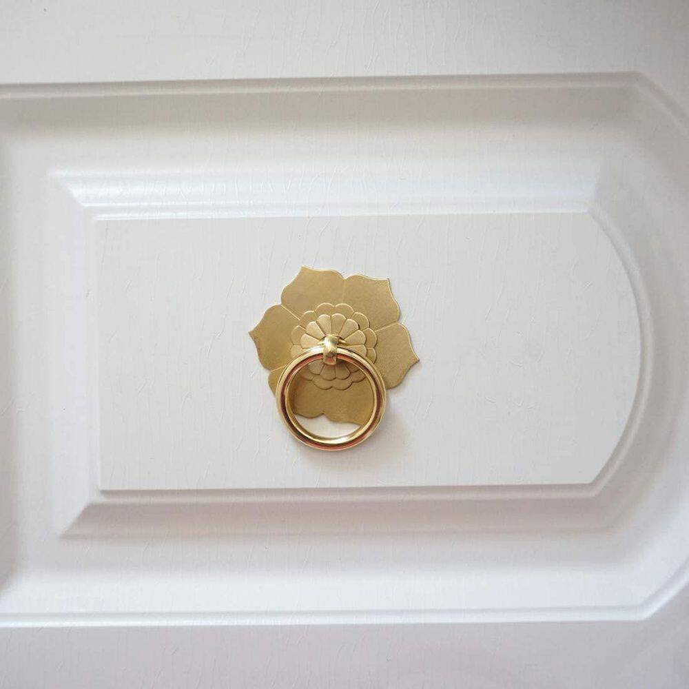 Floral Brass Cabinet Door Knob - Unique Furniture Hardware ulasan dan harga
