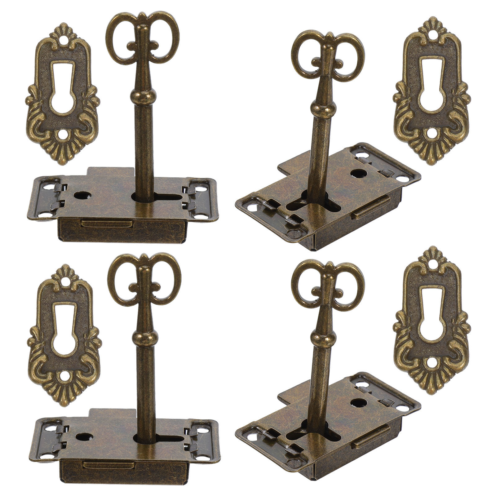 4Sets Retro Cabinet Locks Iron - Vintage Furniture Hardware Replacement ulasan dan harga