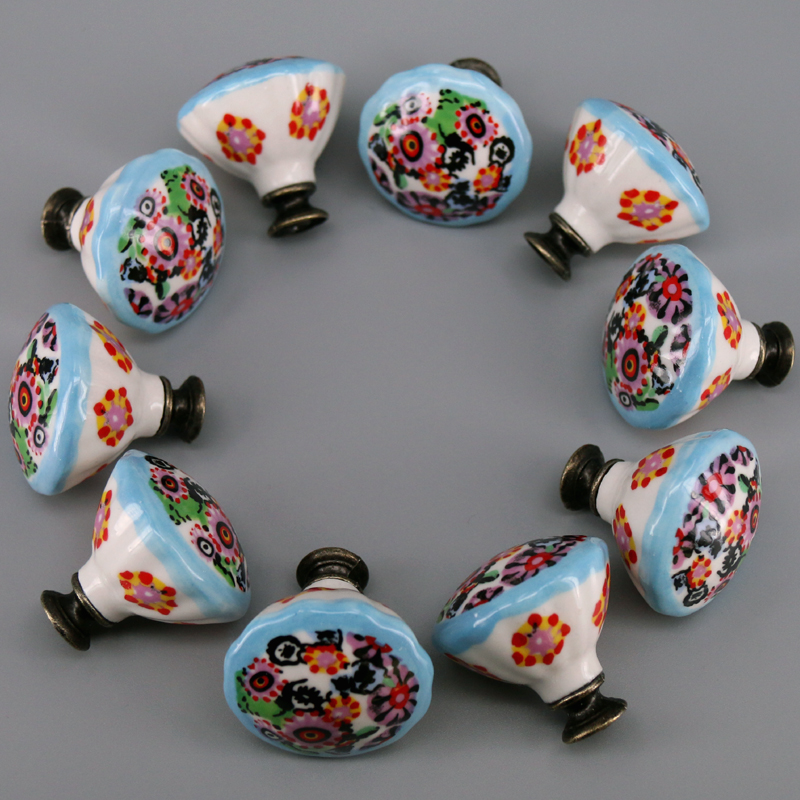 10PCS Colored Ceramic Knobs Un - Unique Furniture Hardware ulasan dan harga