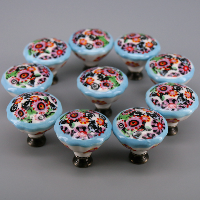 10PCS Colored Ceramic Knobs Un - Unique Furniture Hardware ulasan dan harga