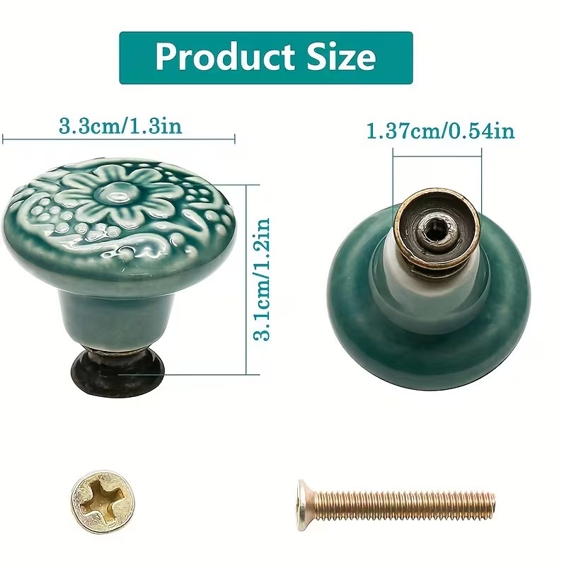 12pcs Ceramic Cabinet Knobs, F - Furniture Hardware Suppliers ulasan dan harga