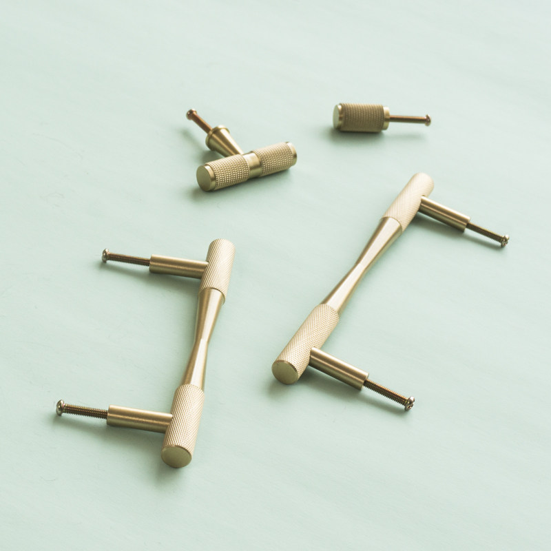 Nordic Light Luxury Brass Knur - Furniture Hardware Gold ulasan dan harga