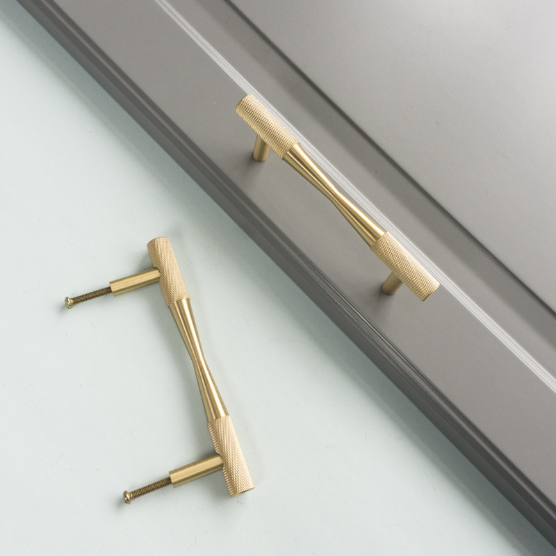 Nordic Light Luxury Brass Knur - Furniture Hardware Gold ulasan dan harga
