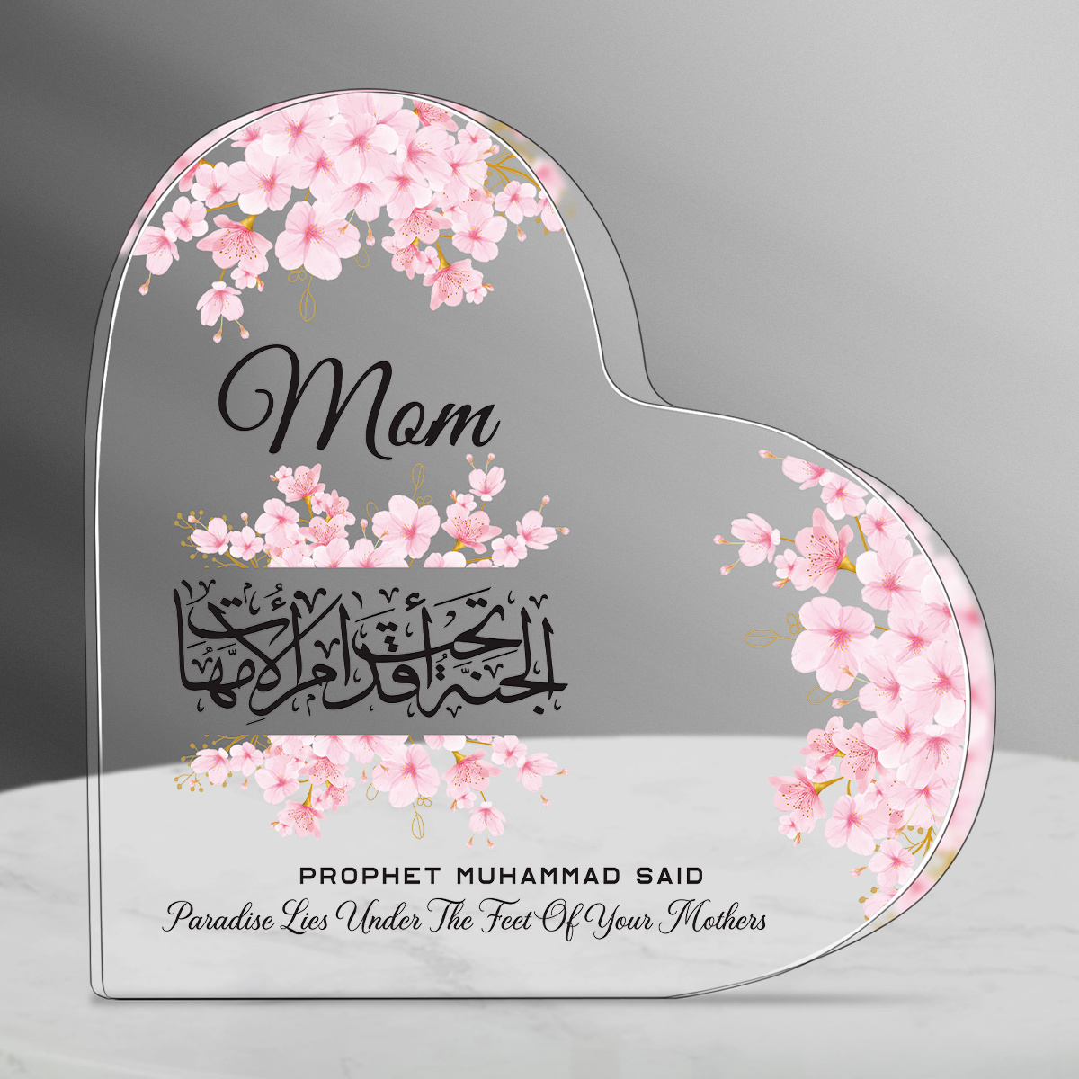 Heart Acrylic Desk Plaque Mom  - Furniture Paradise & Hardware Ghaziabad ulasan dan harga