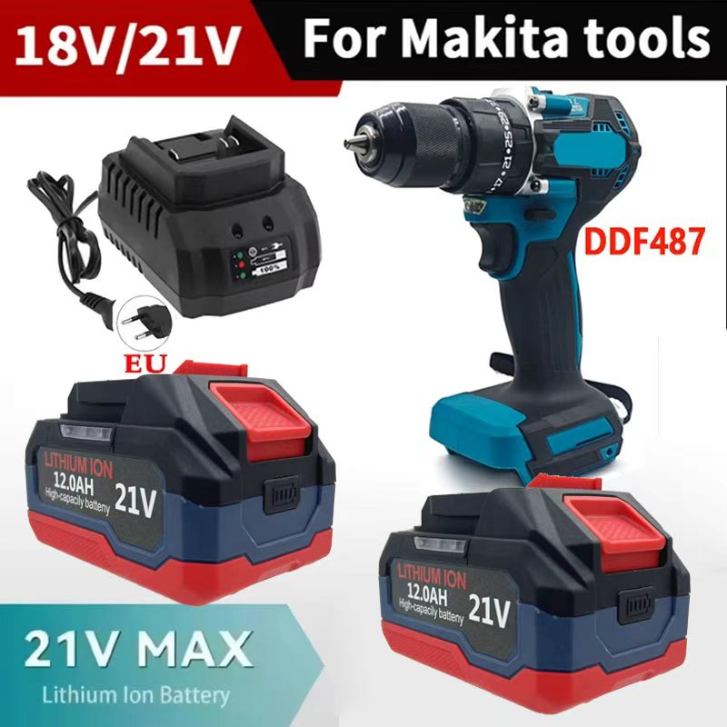 18V 21V 6.0 9.0 12.0Ah Recharg - Makita Drill Ddf484 ulasan dan harga