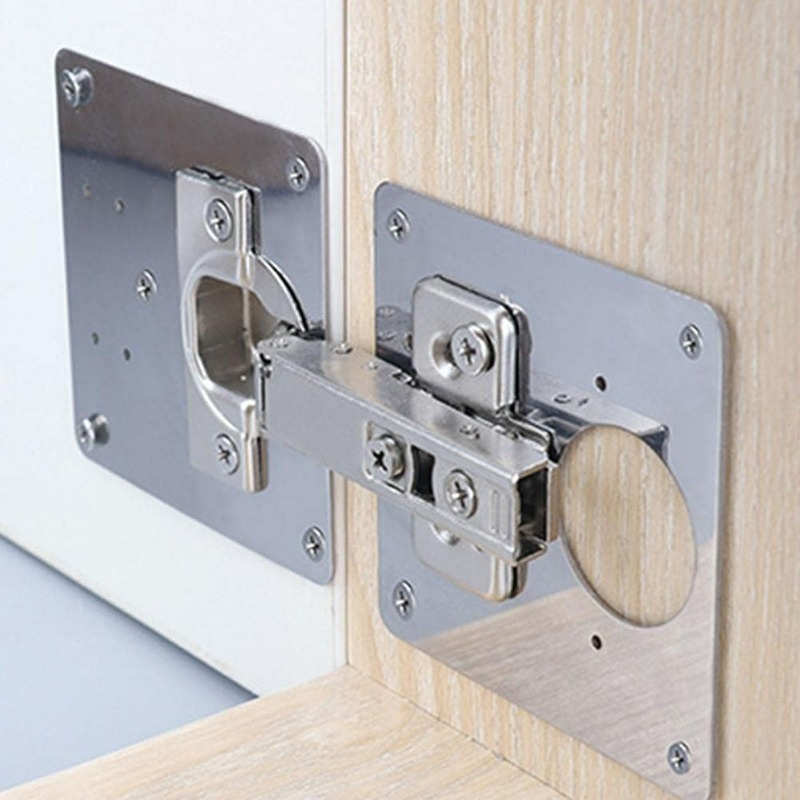Cabinet Door Hinge Repair Plat - Furniture Hardware Replacement Parts ulasan dan harga