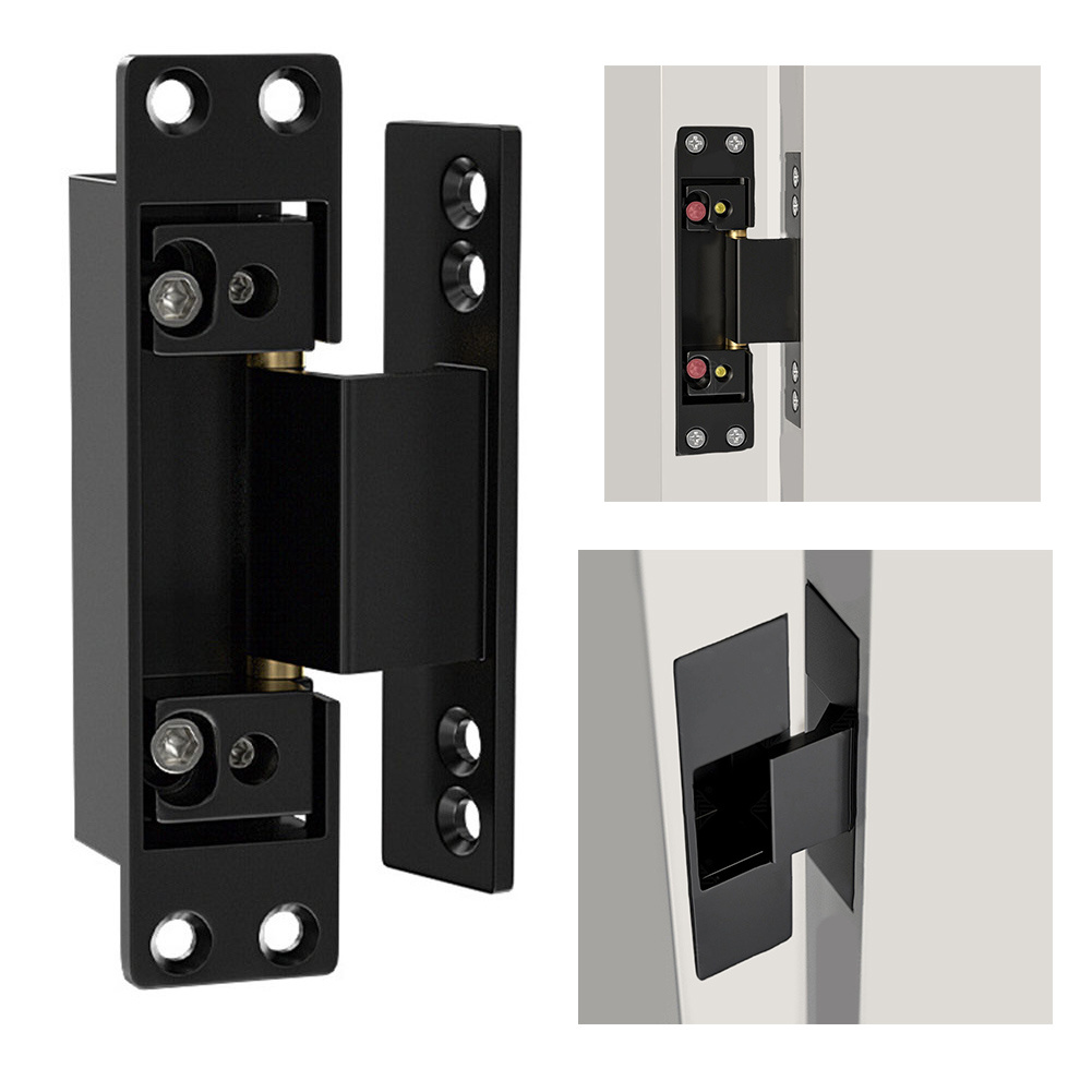 1Pcs Black Door Hinges Invisib - Furniture Hardware Replacement Parts ulasan dan harga
