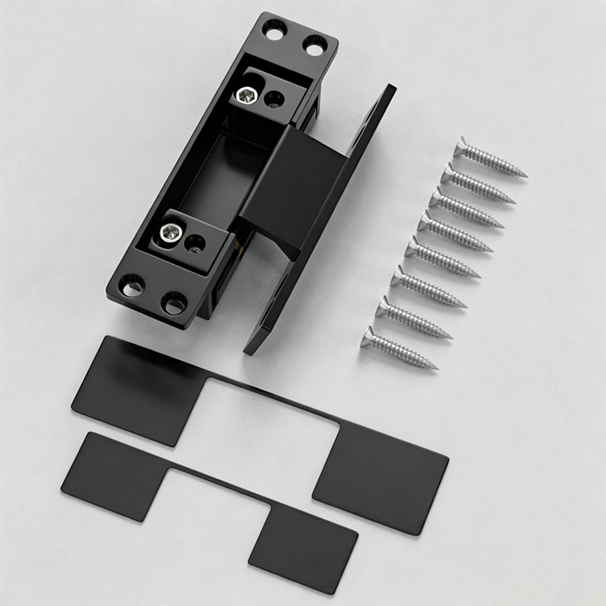 1Pcs Black Door Hinges Invisib - Furniture Hardware Replacement Parts ulasan dan harga