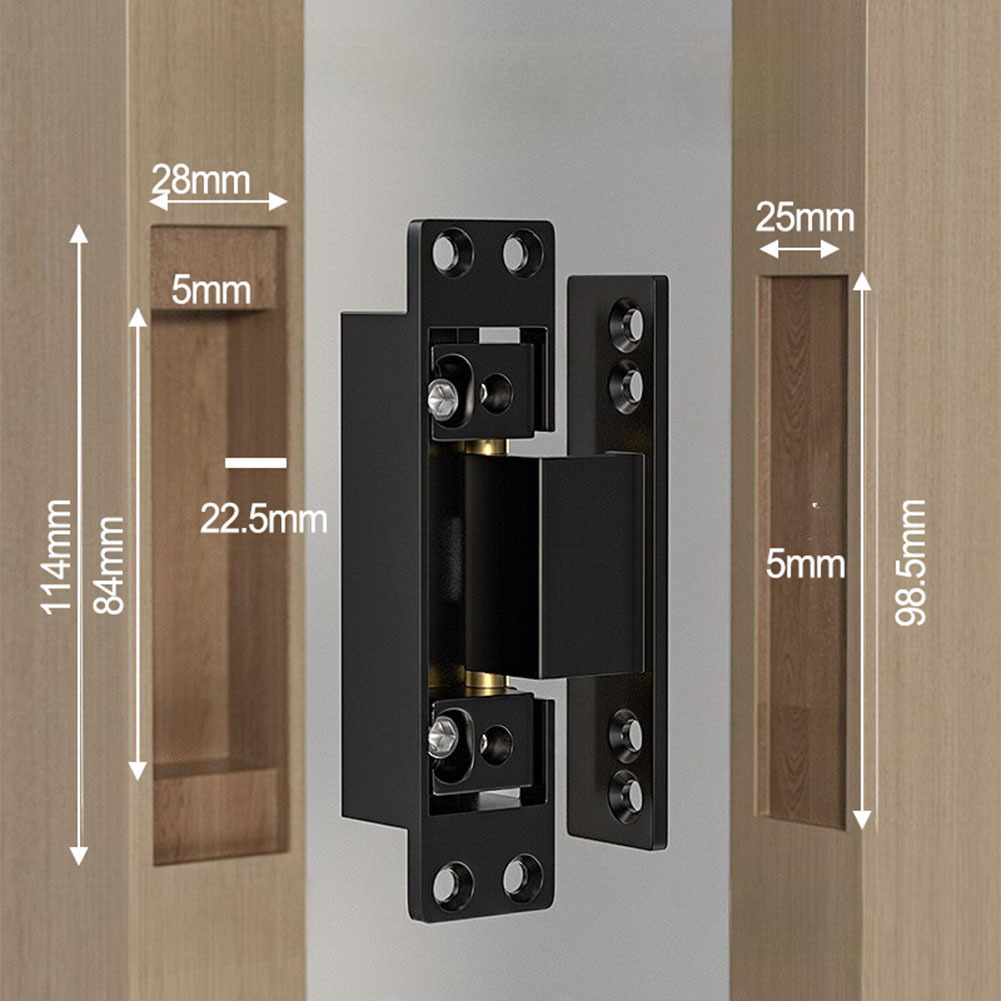 1Pcs Black Door Hinges Invisib - Furniture Hardware Replacement Parts ulasan dan harga