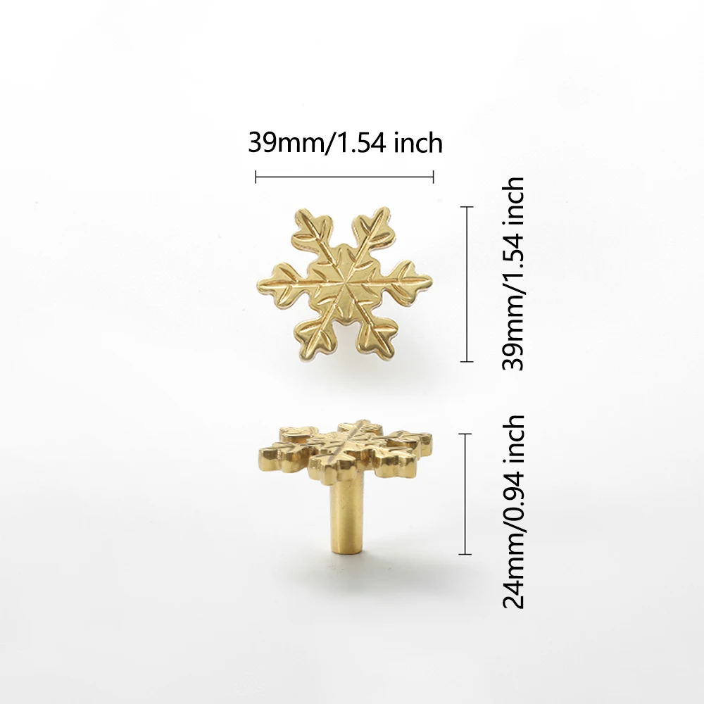 Snowflake Brass Cabinet Door K - Unique Furniture Hardware ulasan dan harga
