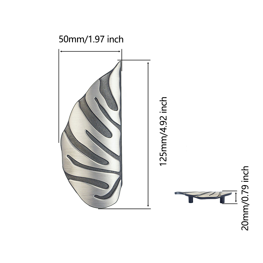 Zinc Alloy Monstera Leaf Cabin - Unique Furniture Hardware ulasan dan harga