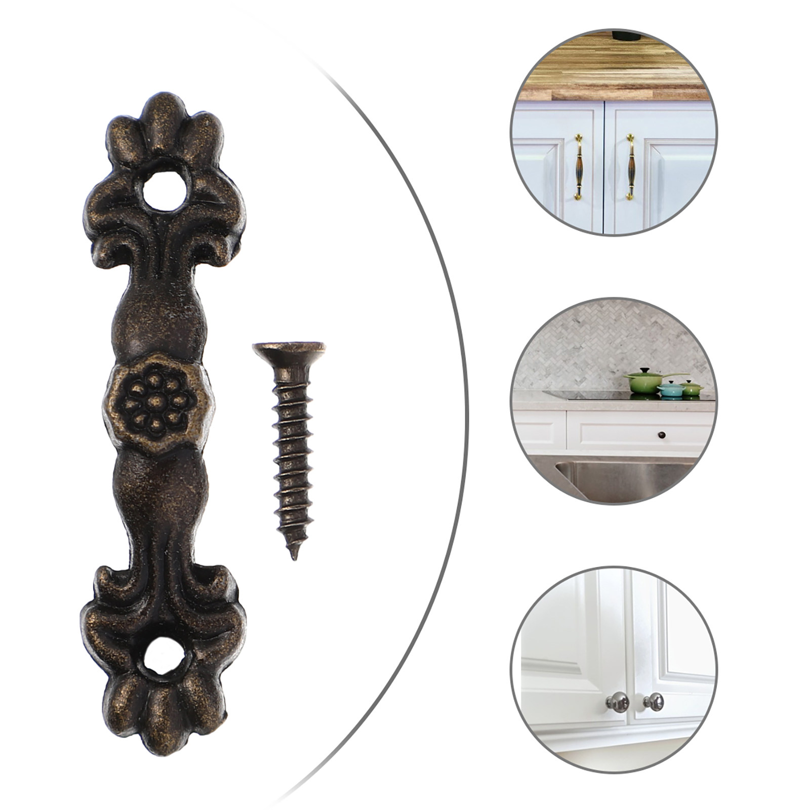 24Pcs Zinc Alloy Cabinet Handl - Vintage Furniture Hardware Replacement ulasan dan harga
